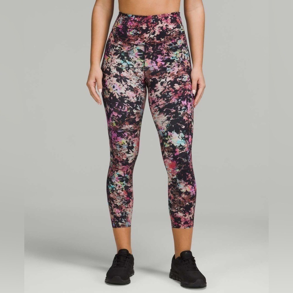Lululemon Wunder Train High Rise Tight 23 Floral Electric Multi Size 6
